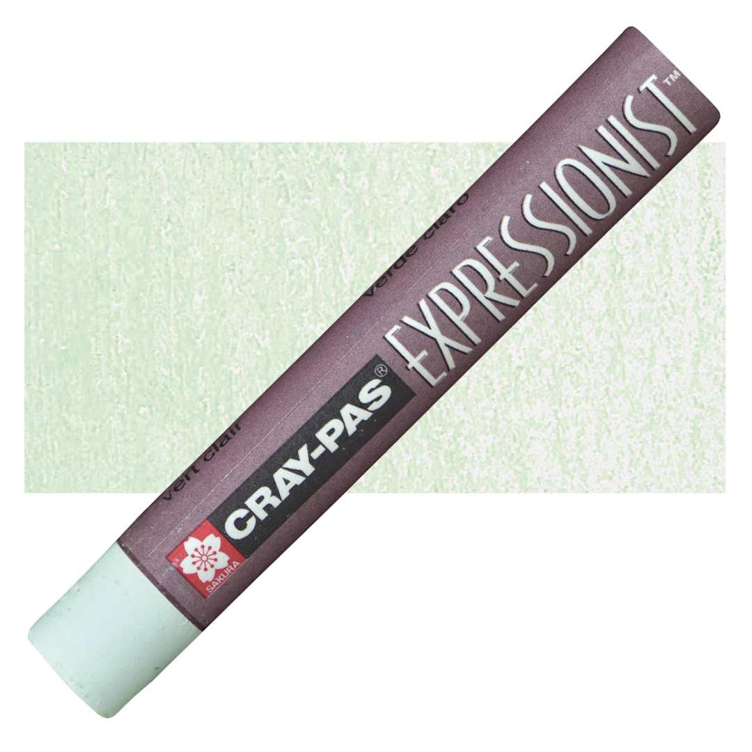Open in modal - Sakura Cray-Pas Expressionist Oil Pastel - Pale Green oil pastel and swatch