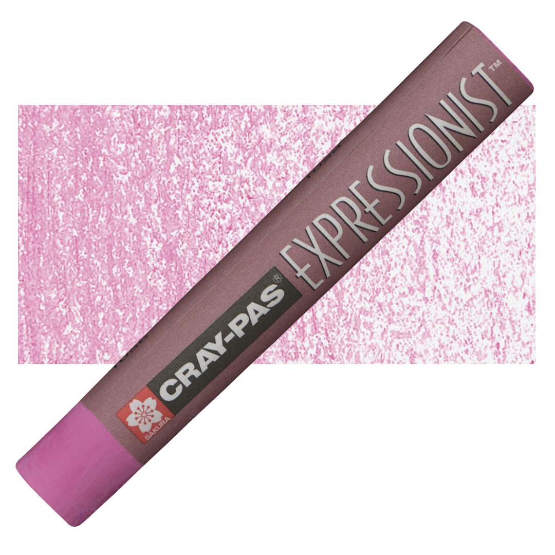 Open in modal - Sakura Cray-Pas Expressionist Oil Pastel - Pink oil pastel and swatch