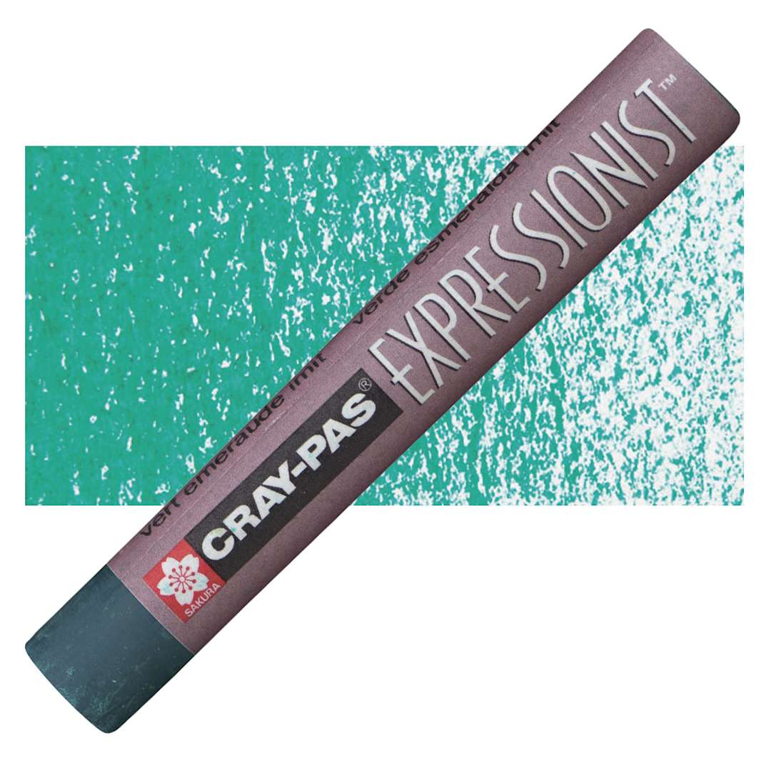 Open in modal - Sakura Cray-Pas Expressionist Oil Pastel - Viridian Hue oil pastel and swatch