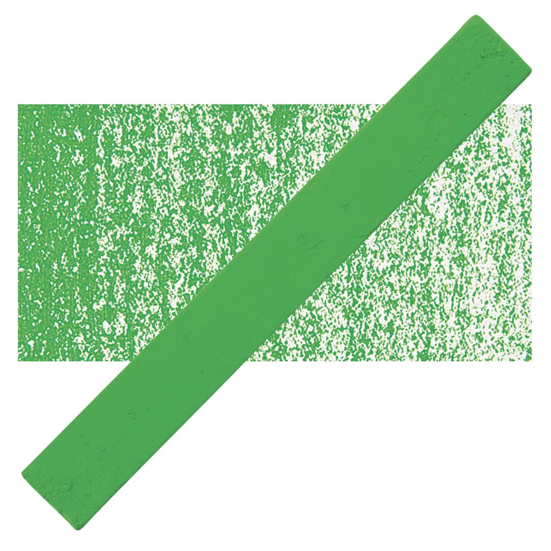 Open in modal - Holbein Artists’ Oil Pastel - Permanent Green 1 oil pastel and swatch