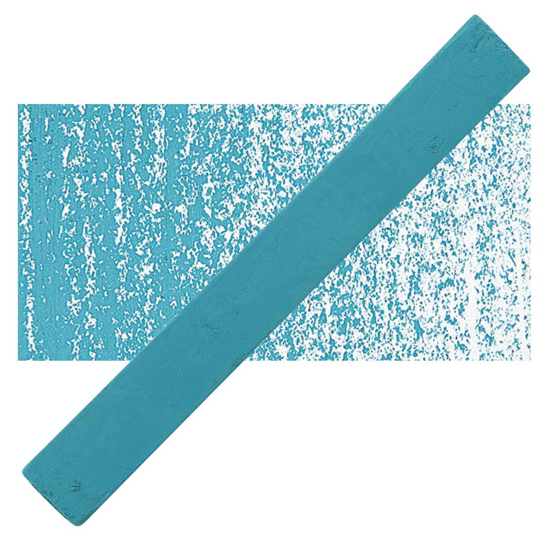 Open in modal - Holbein Artists’ Oil Pastel - Turquoise Green 3 oil pastel and swatch