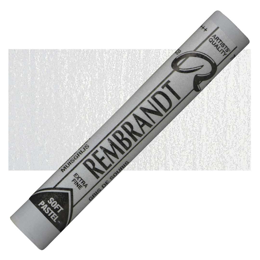 Open in modal - Rembrandt Soft Pastel - Mouse Gray 707.10 pastel and swatch