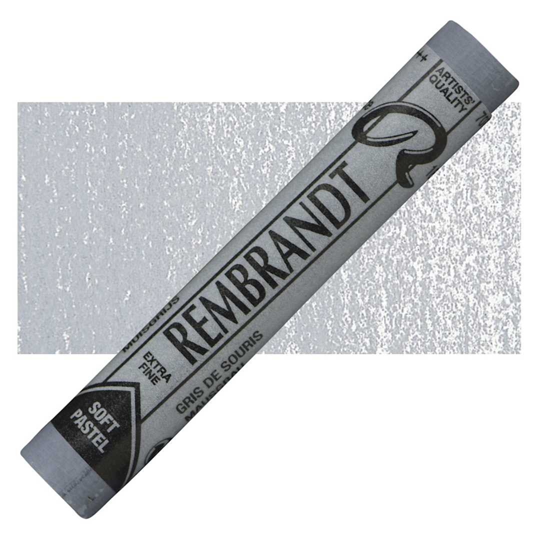 Open in modal - Rembrandt Soft Pastel - Mouse Gray 707.8 pastel and swatch