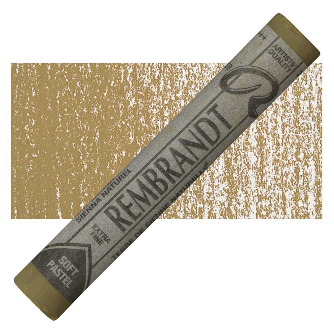 Open in modal - Rembrandt Soft Pastel - Raw Sienna 234.3 pastel and swatch