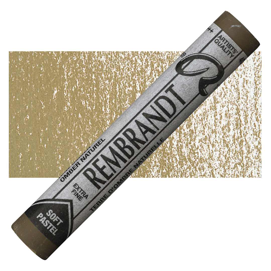 Open in modal - Rembrandt Soft Pastel - Raw Umber 408.7 pastel and swatch