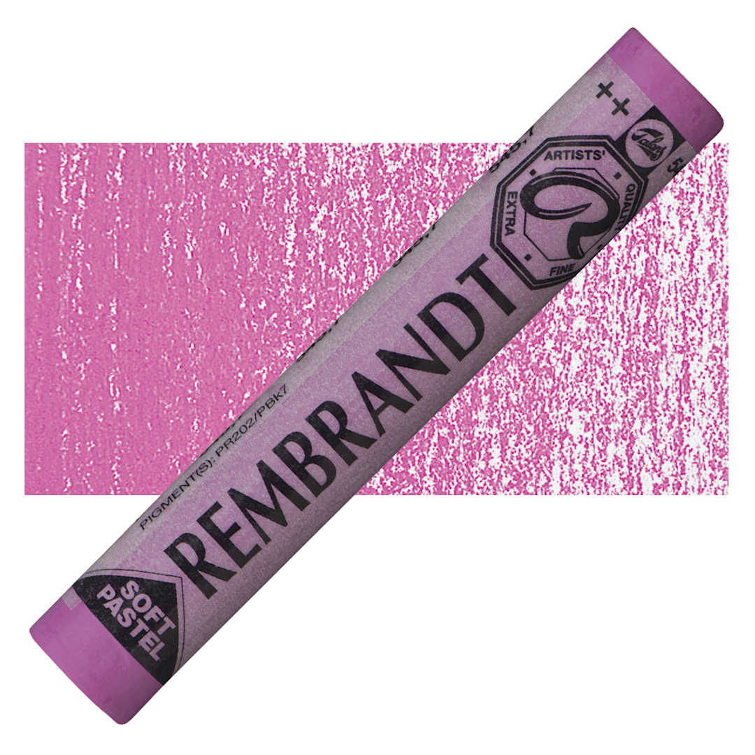 Open in modal - Rembrandt Soft Pastel - Red Violet 545.6 pastel and swatch
