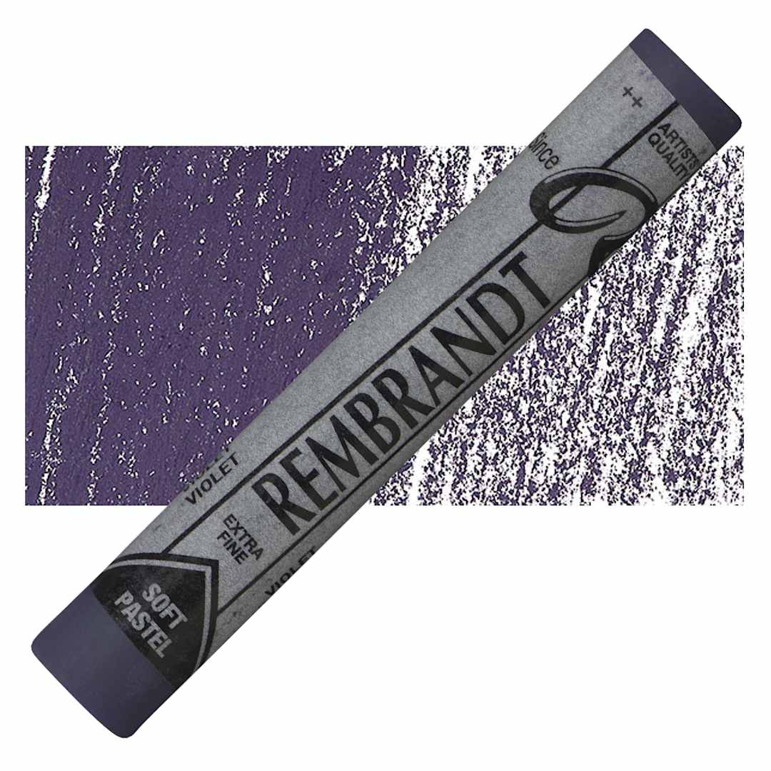 Open in modal - Rembrandt Soft Pastel - Violet 536.1 pastel and swatch