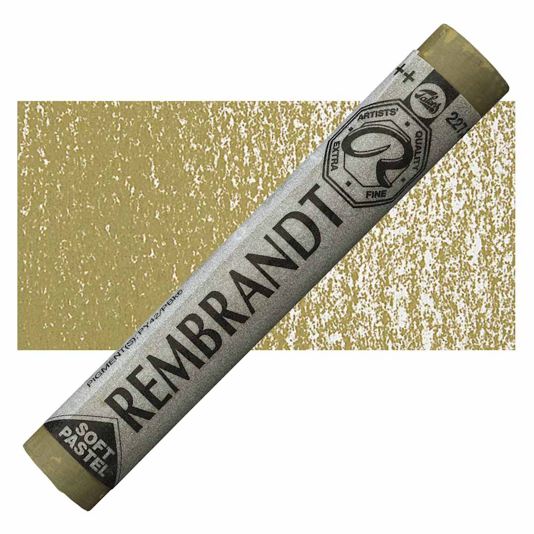 Open in modal - Rembrandt Soft Pastel - Yellow Ochre 227.3 pastel and swatch