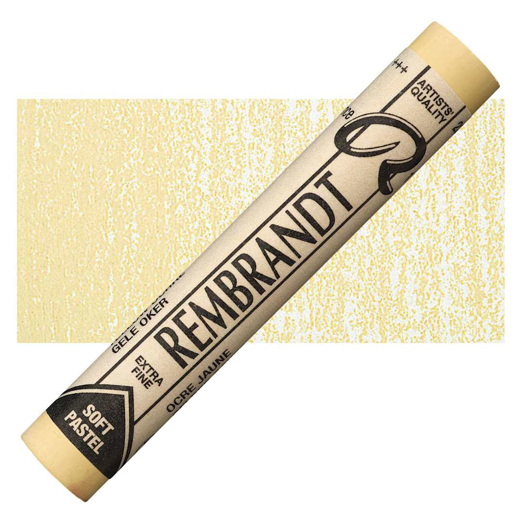 Open in modal - Rembrandt Soft Pastel - Yellow Ochre 227.7 pastel and swatch
