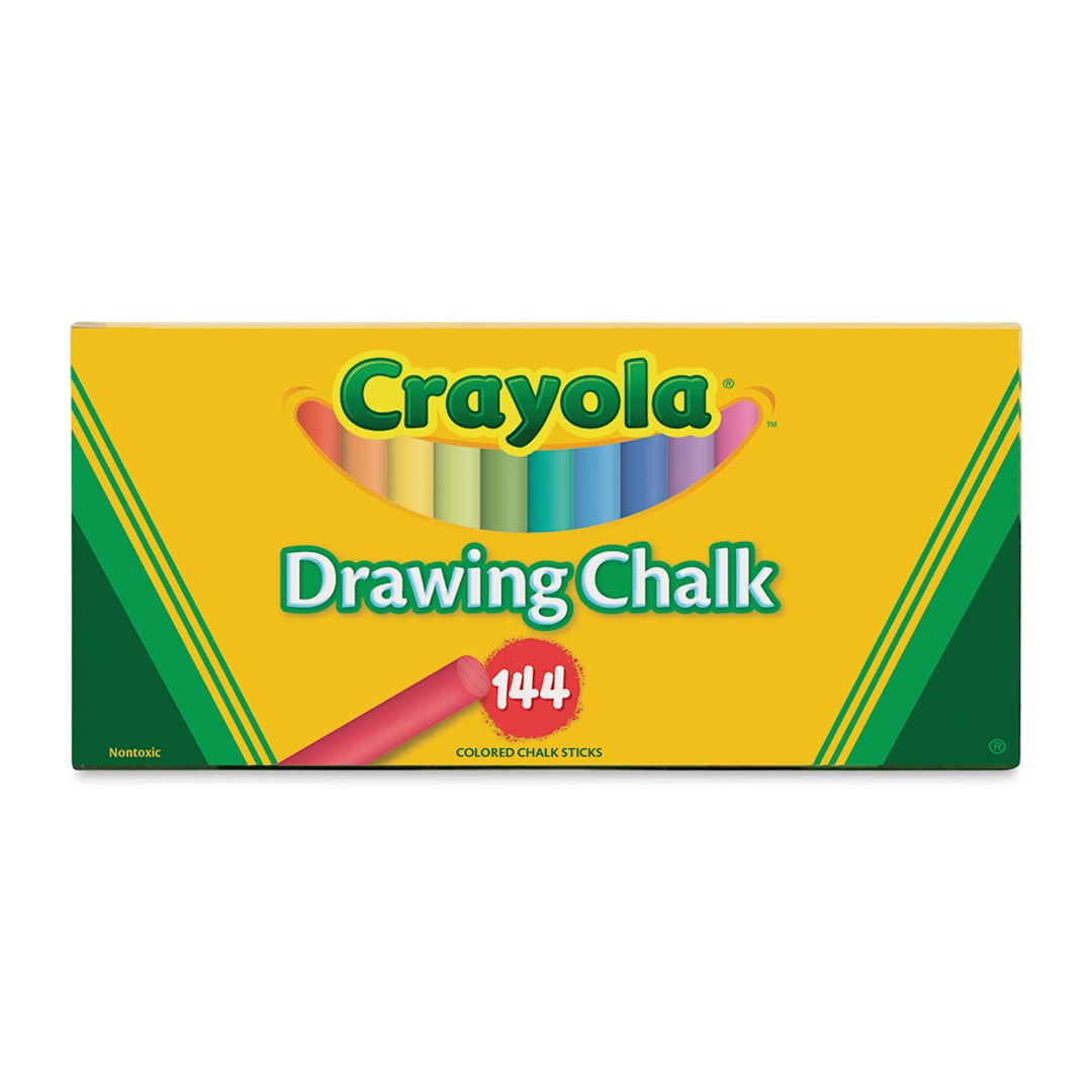 Open in modal - Crayola Colored Drawing Chalk - Assorted Colors, Set of 144, front of the box