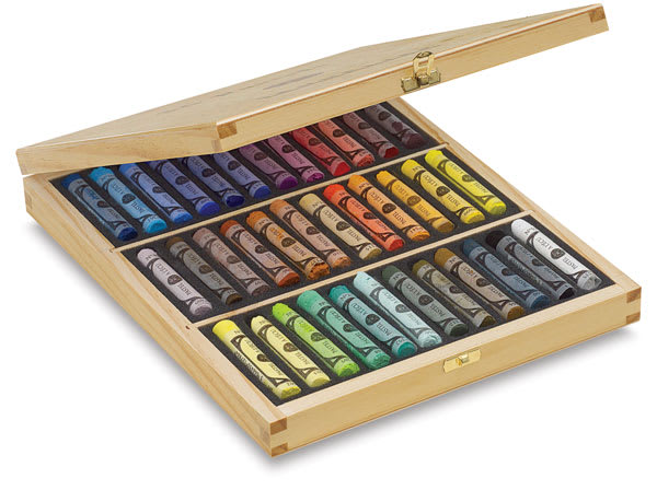 Open in modal - Sennelier Soft Pastel Set - Set of 36, Assorted Colors, Wood Box.  