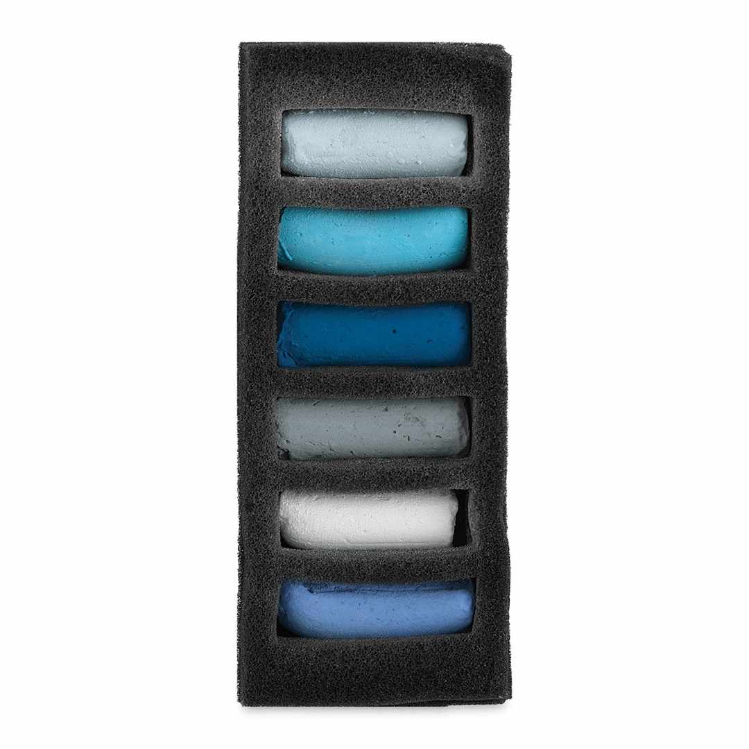 Open in modal - Sennelier Soft Pastels - Set of 6, Summer Sky, Half-Sticks (set contents)