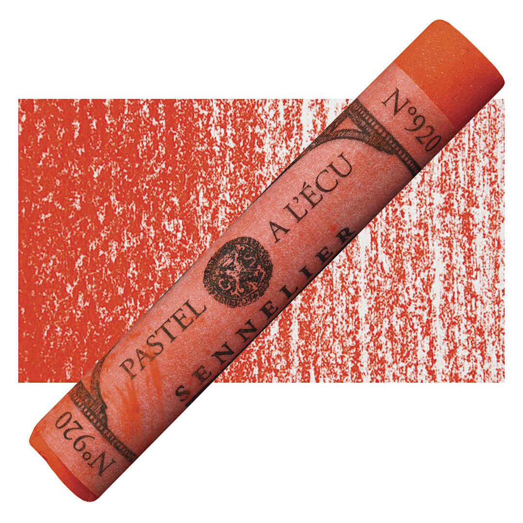 Open in modal - Sennelier Soft Pastel - Coral 920 pastel and swatch