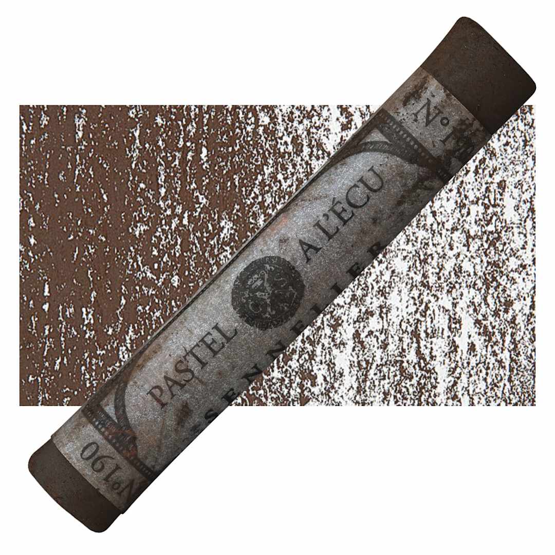 Open in modal - Sennelier Soft Pastel - Hot Brown 190 pastel and swatch