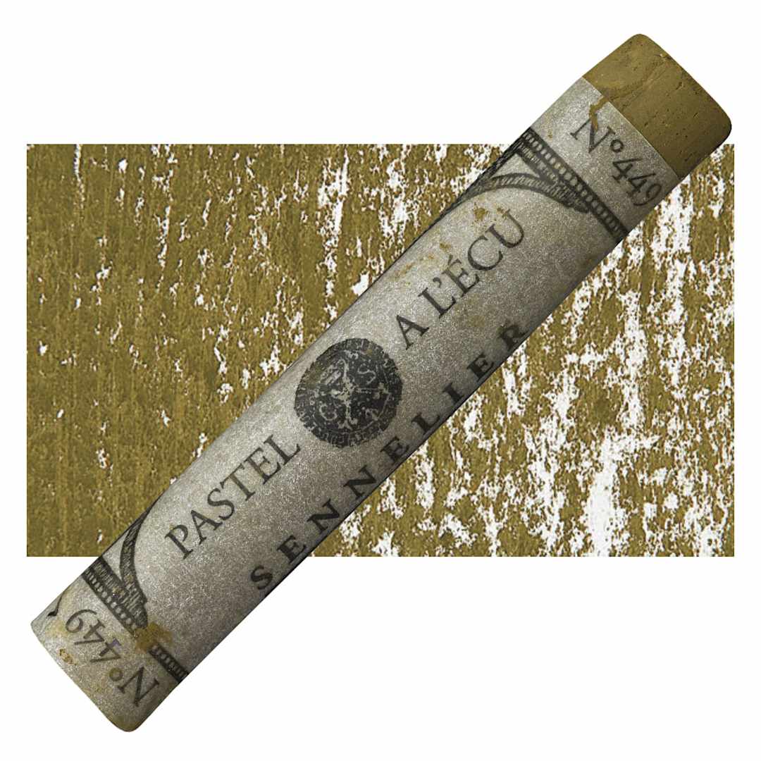 Open in modal - Sennelier Soft Pastel - Olive Grey 449 pastel and swatch