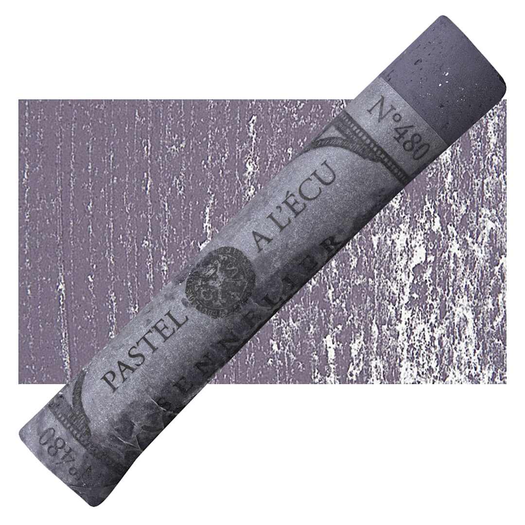Open in modal - Sennelier Soft Pastel - Purplish-Blue Grey 480 pastel and swatch