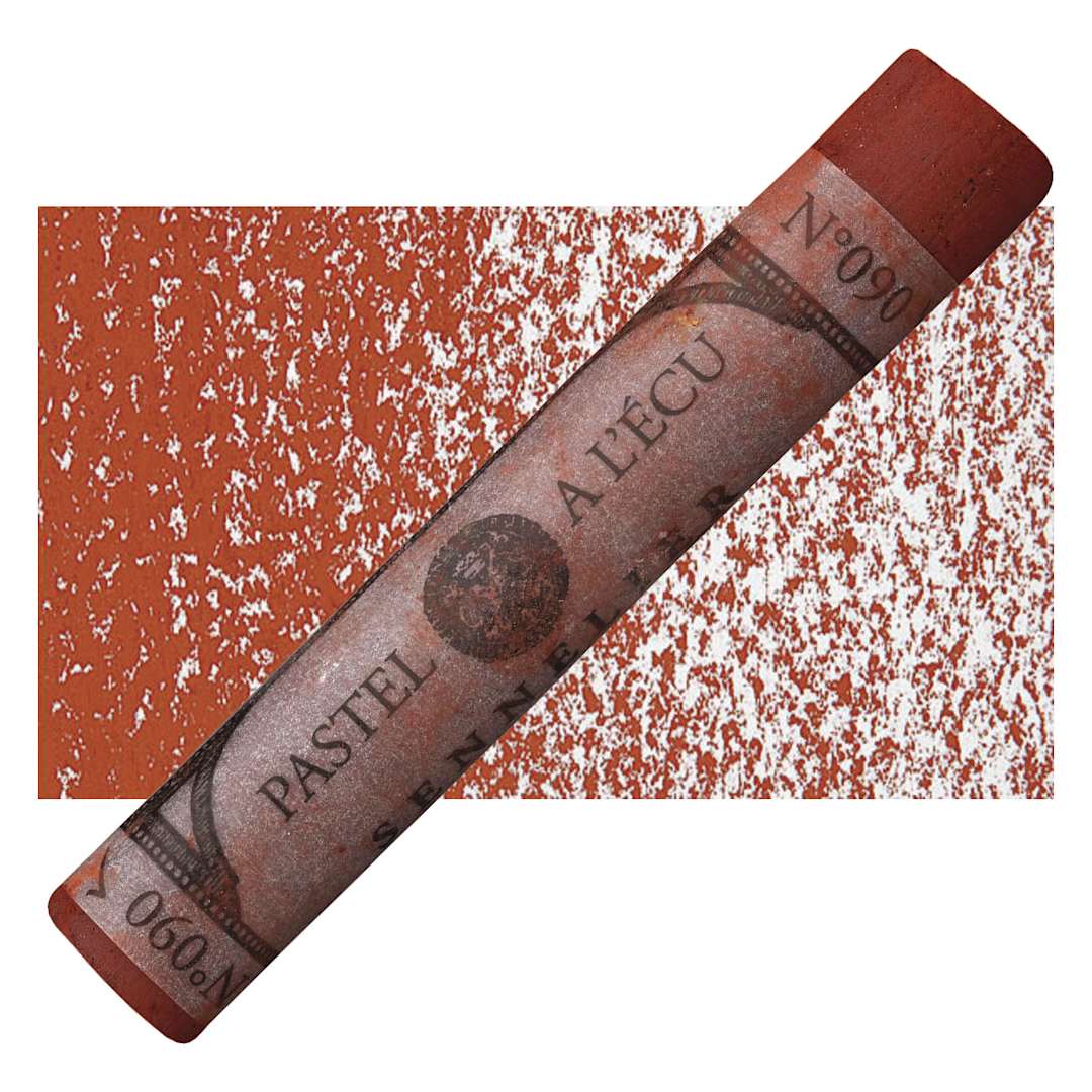 Open in modal - Sennelier Soft Pastel - Venetian Red 090 pastel and swatch