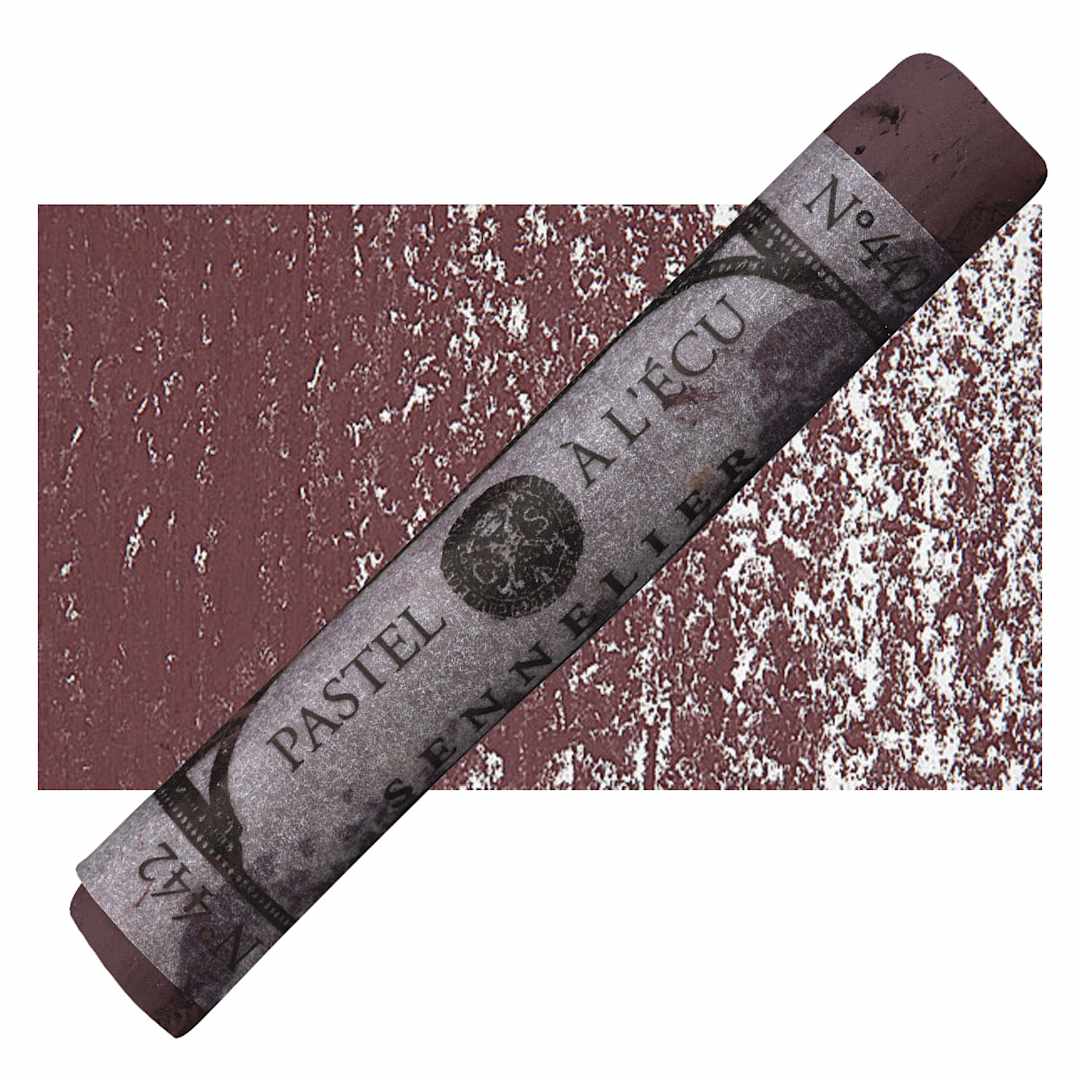 Open in modal - Sennelier Soft Pastel - Violet Brown Lake 442 pastel and swatch