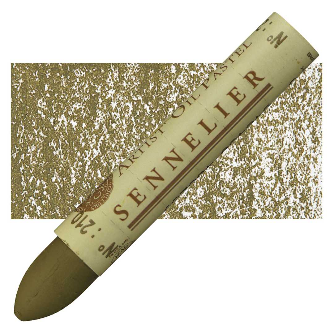 Open in modal - Sennelier Oil Pastel - Olive Brown oil pastel and swatch