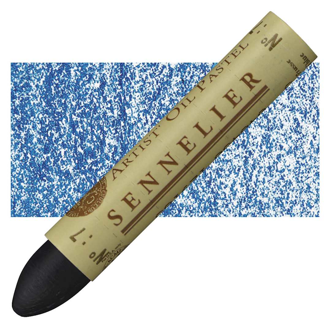 Open in modal - Sennelier Oil Pastel - Prussian Blue oil pastel and swatch