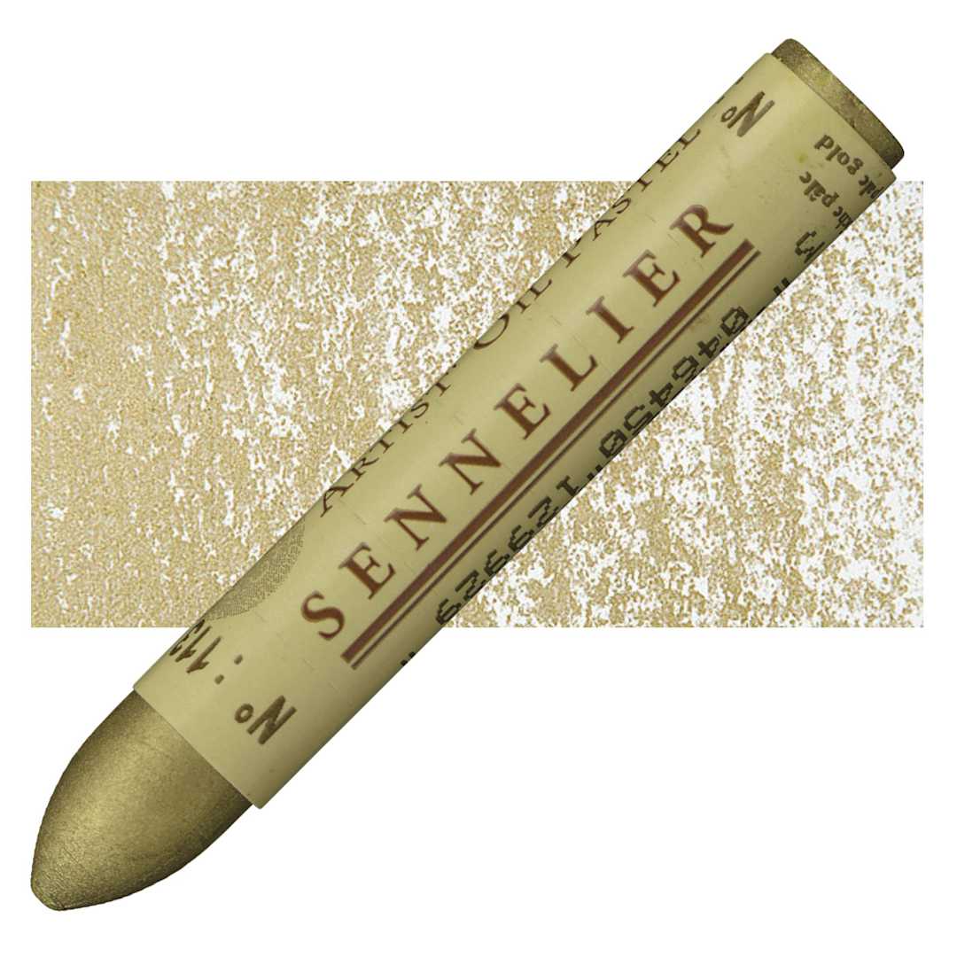 Open in modal - Sennelier Oil Pastel - Rich Pale Gold oil pastel and swatch