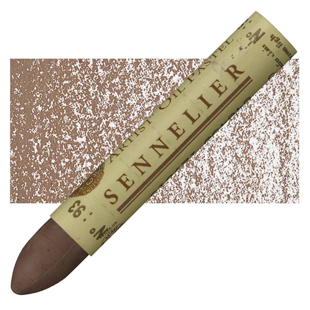 Open in modal - Sennelier Oil Pastel - Sennelier Brown Light oil pastel and swatch