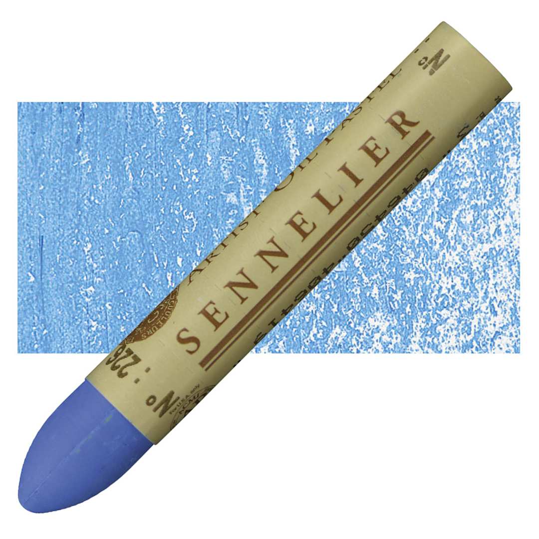 Open in modal - Sennelier Oil Pastel - Sky Blue oil pastel and swatch
