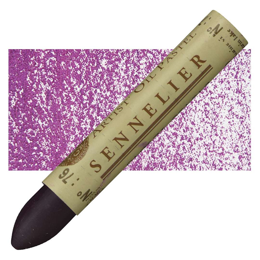 Open in modal - Sennelier Oil Pastel - Violet Alizarin Lake oil pastel and swatch