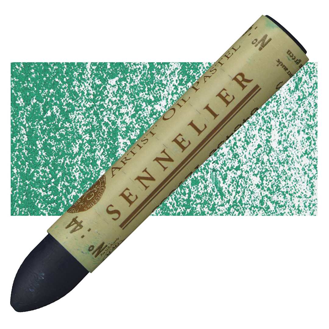 Open in modal - Sennelier Oil Pastel - Viridian Green oil pastel and swatch