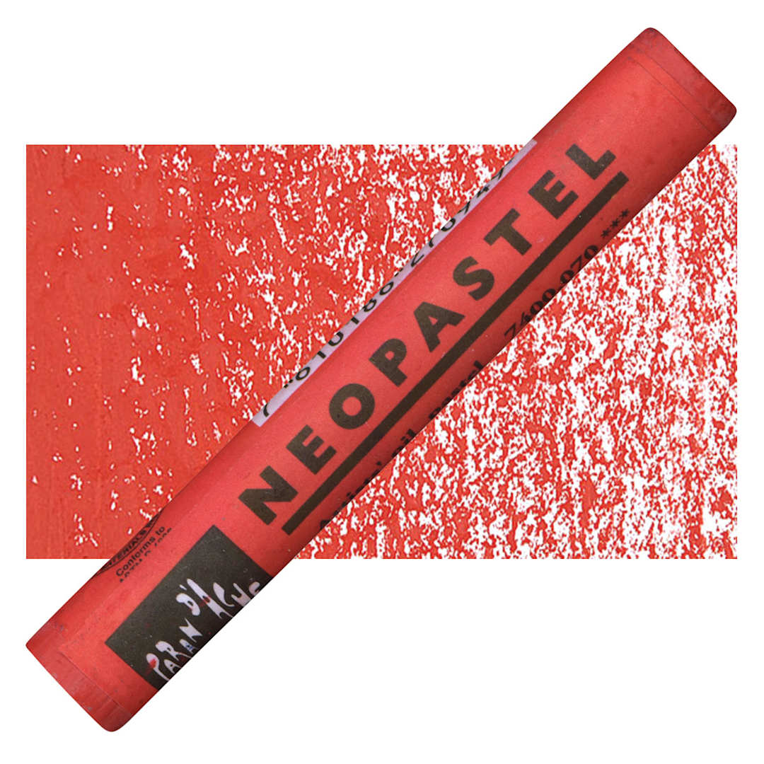 Open in modal - Caran d'Ache Neopastel - Scarlet pastel and swatch
