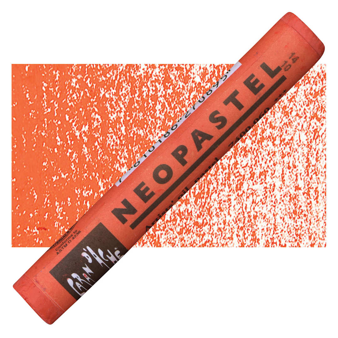 Open in modal - Caran d'Ache Neopastel - Vermilion pastel and swatch
