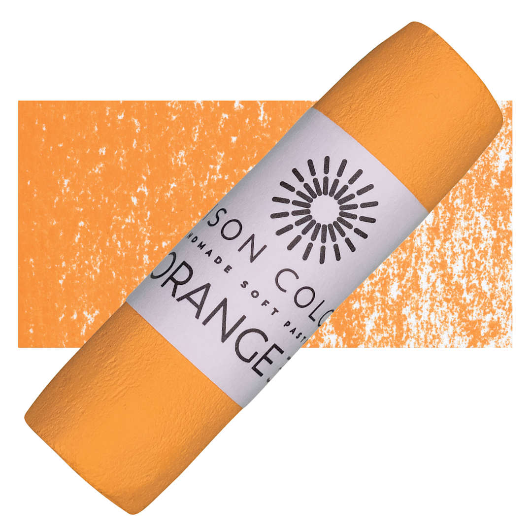 Open in modal - Unison Handmade Pastel - Orange 3 pastel and swatch