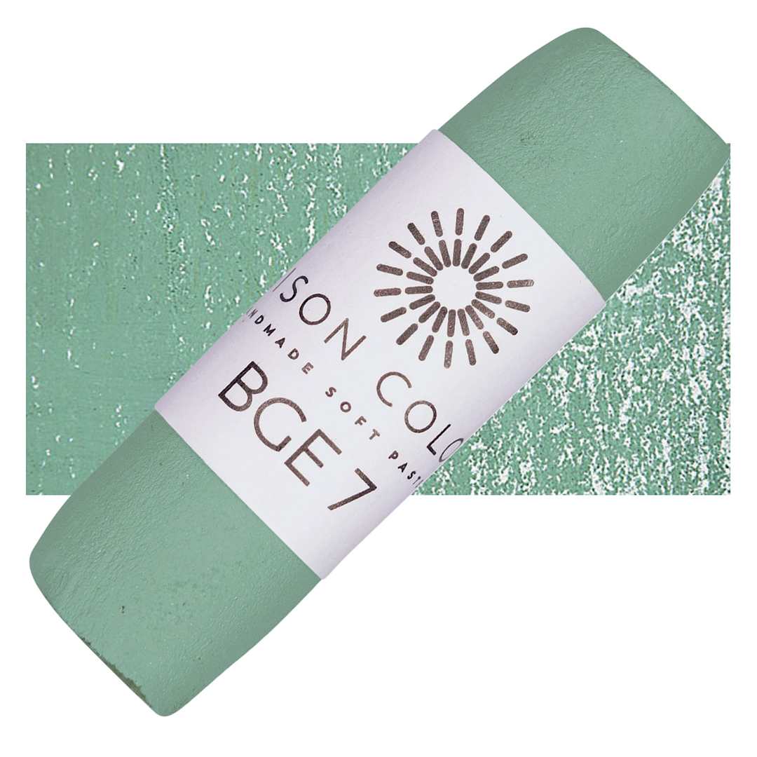 Open in modal - Unison Handmade Pastel - Blue Green Earth 7 pastel and swatch