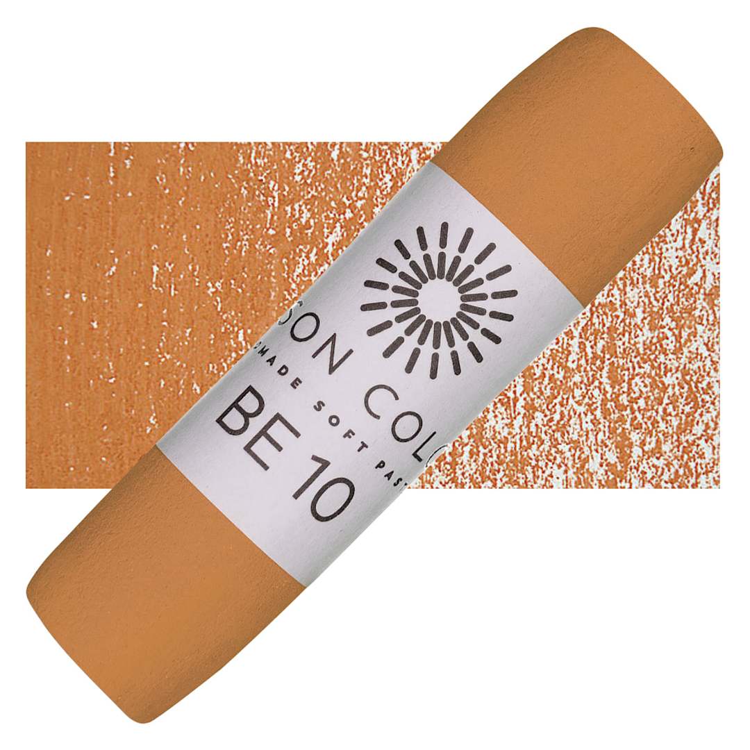Open in modal - Unison Handmade Pastel - Brown Earth 10 pastel and swatch