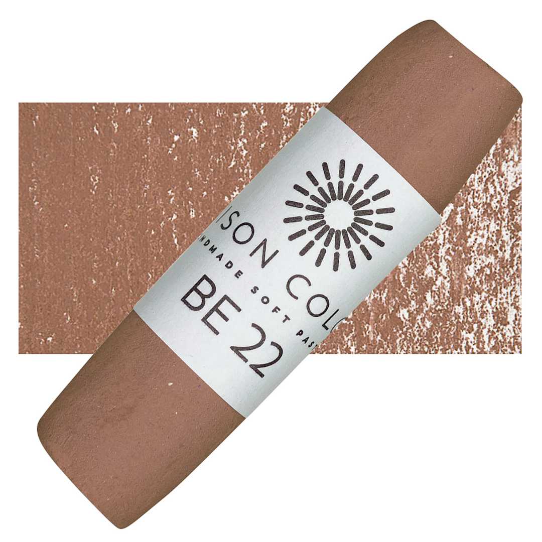 Open in modal - Unison Handmade Pastel - Brown Earth 22 pastel and swatch