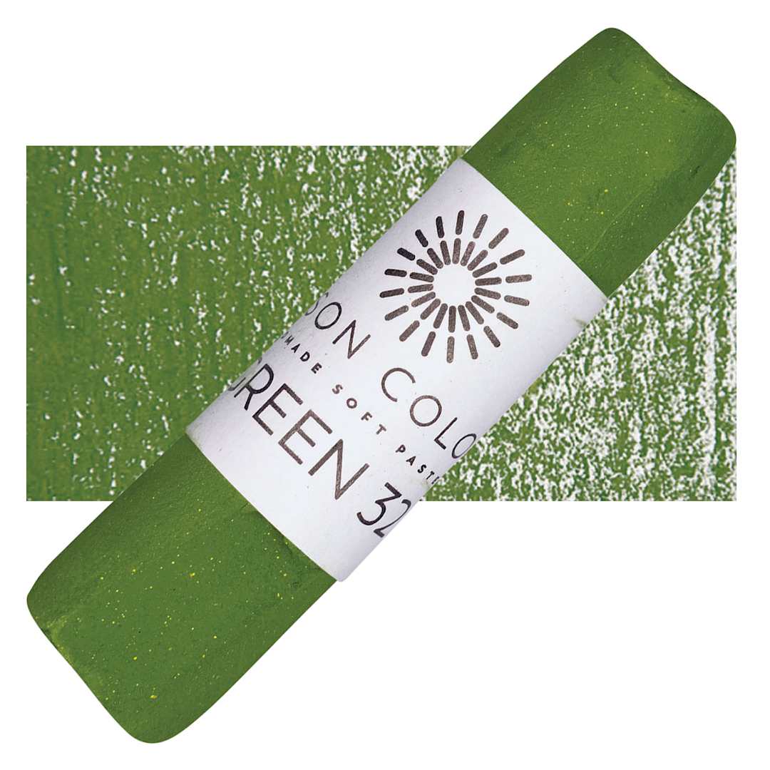 Open in modal - Unison Handmade Pastel - Green 32 pastel and swatch