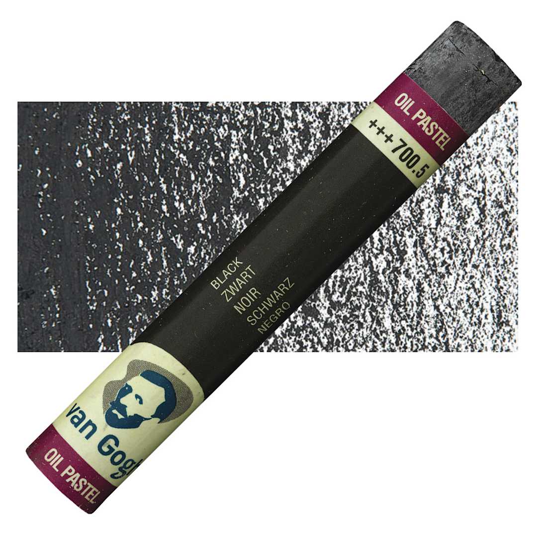 Open in modal - Van Gogh Oil Pastel - Black 700.5 oil pastel and swatch
