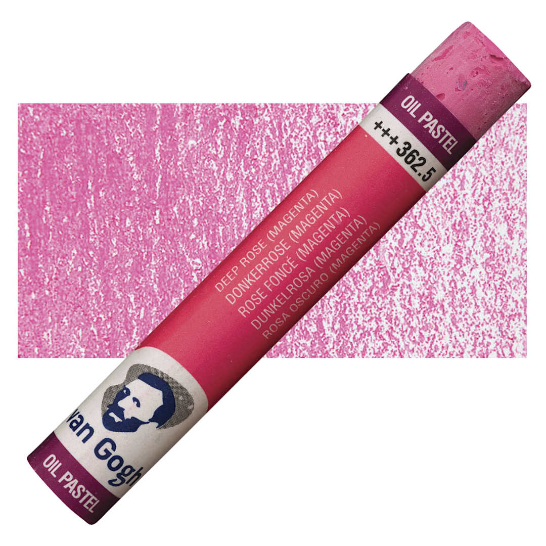 Open in modal - Van Gogh Oil Pastel - Deep Rose 362.5 oil pastel and swatch