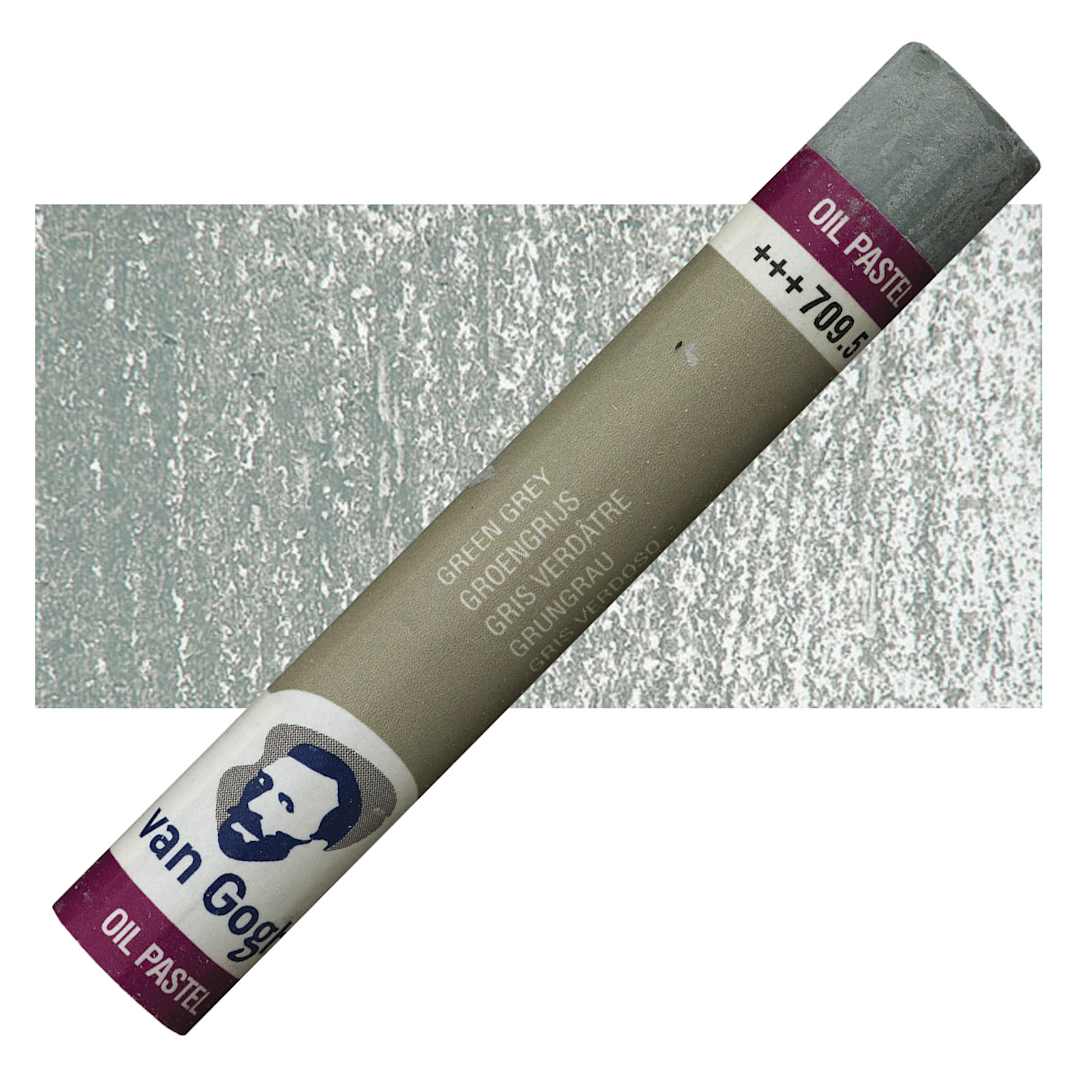 Open in modal - Van Gogh Oil Pastel - Greenish Gray pastel oil pastel and swatch