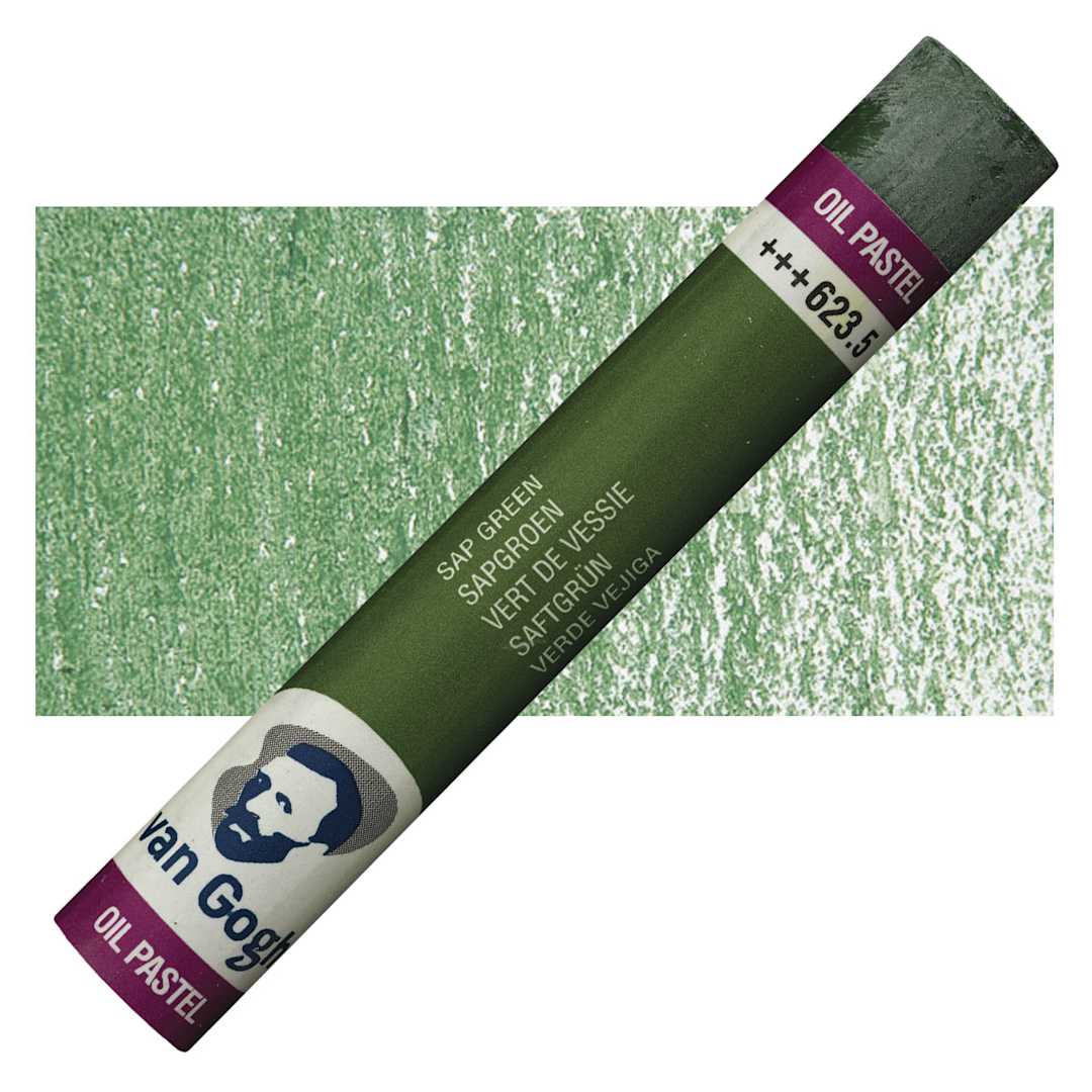 Open in modal - Van Gogh Oil Pastel - Sap Green 623.5 oil pastel and swatch