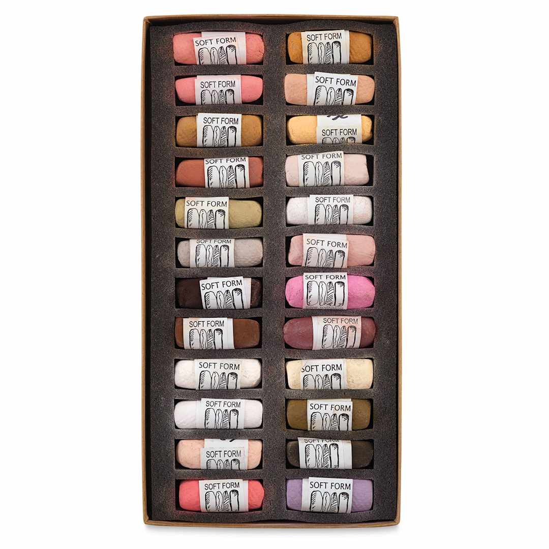 Open in modal - Flesh Tones, Set of 24  Pastels in Tray