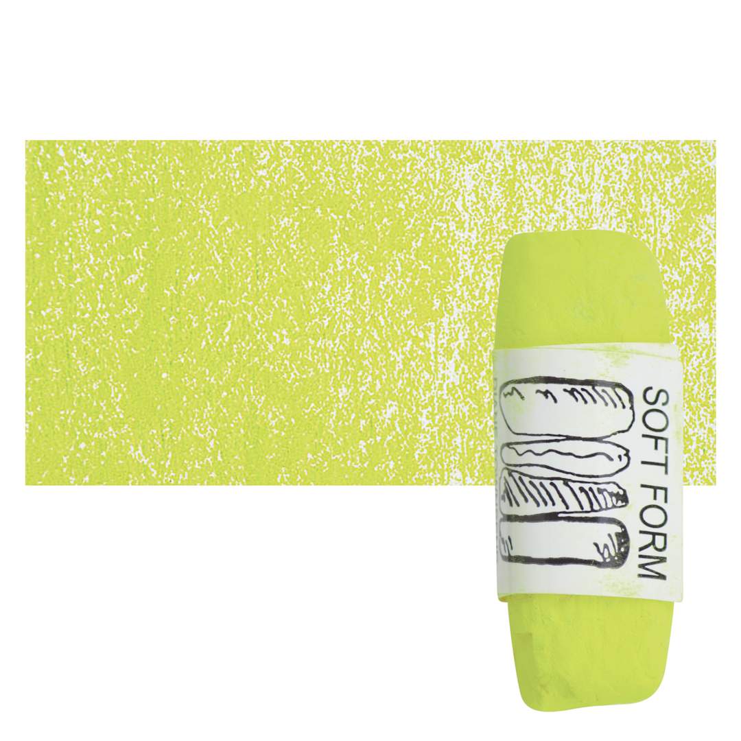 Open in modal - Townsend Artists' Soft Form Pastel - Cadmium Yellow Green pastel and swatch