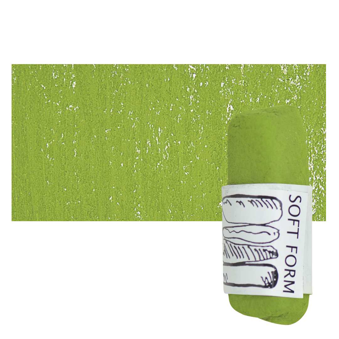 Open in modal - Townsend Artists' Soft Form Pastel - Mars Green 117 pastel and swatch