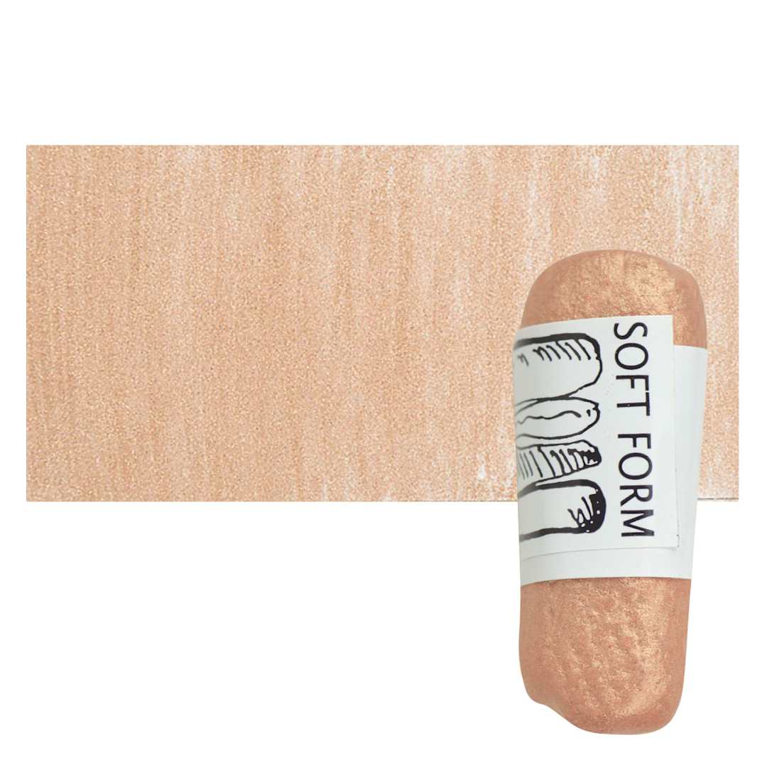 Open in modal - Townsend Artists' Soft Form Pastel - Metallic Warm Red Gold Deep 601 pastel and swatch