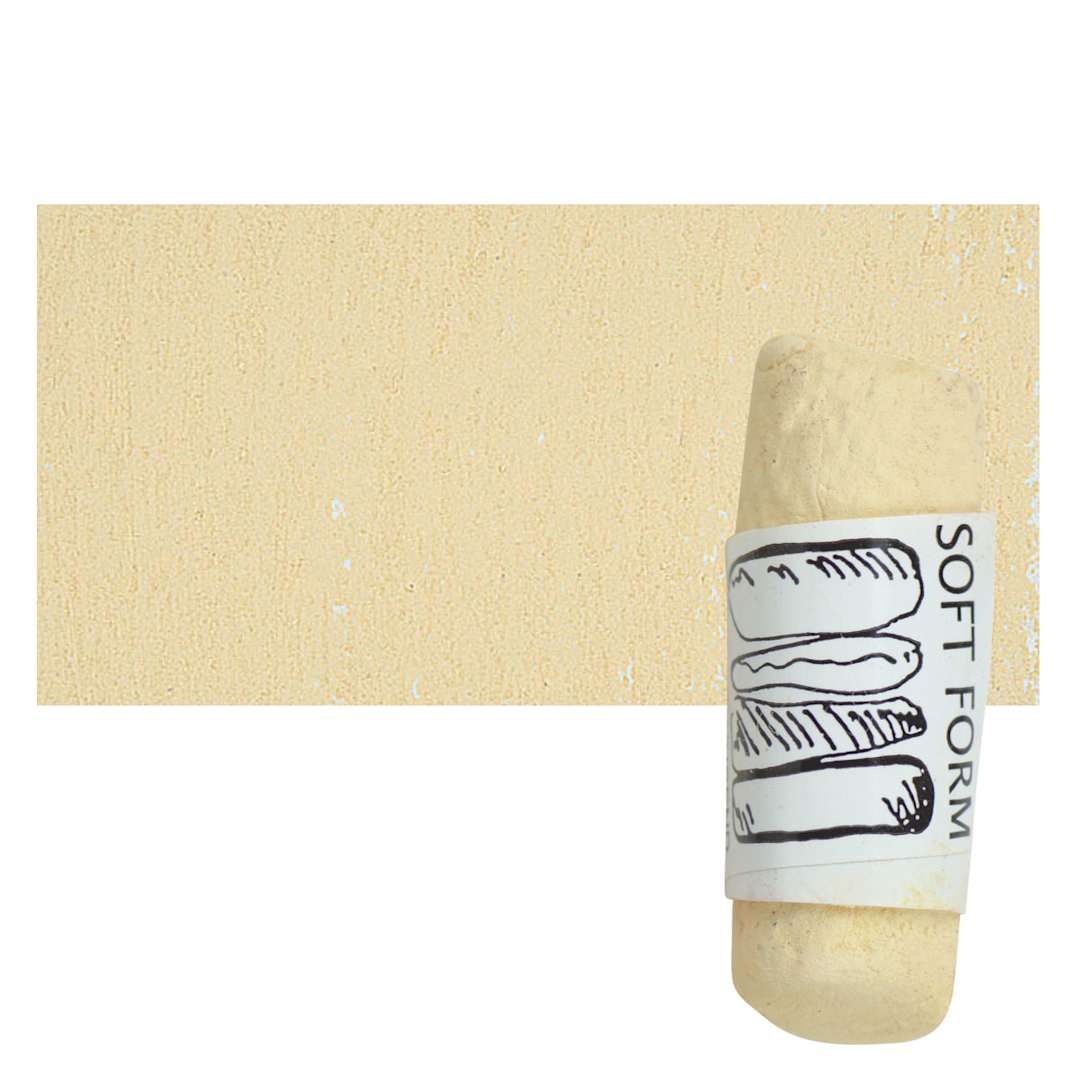 Open in modal - Townsend Artists' Soft Form Pastel - Pale Mars Yellow pastel and swatch