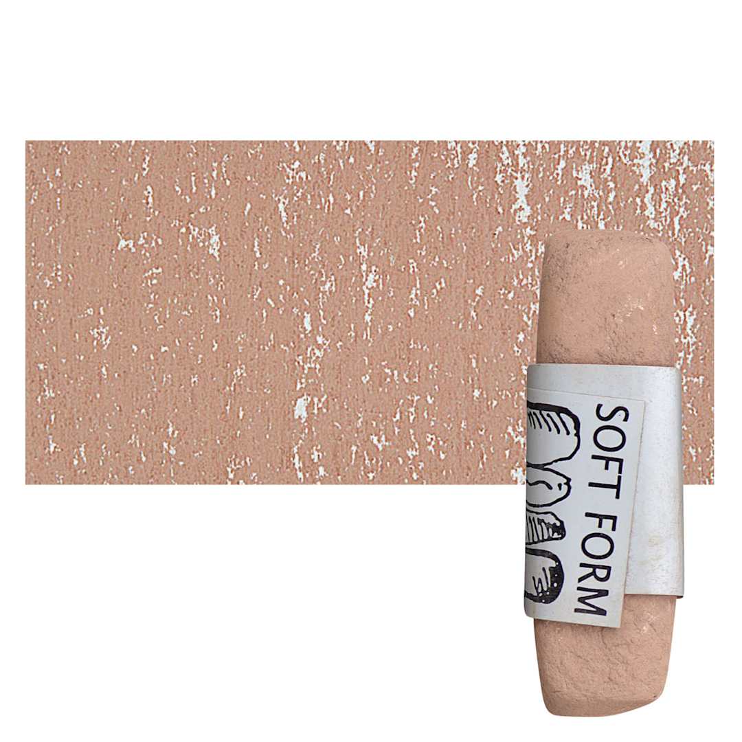 Open in modal - Townsend Artists' Soft Form Pastel - Pale Red Oxide (Dark) pastel and swatch