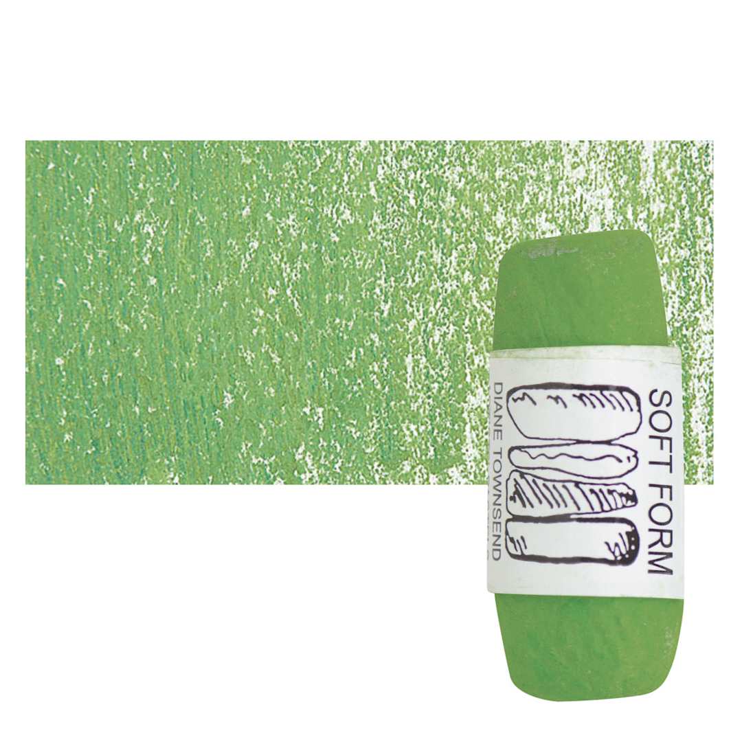 Open in modal - Townsend Artists' Soft Form Pastel - Permanent Green Deep (Dark) pastel and swatch