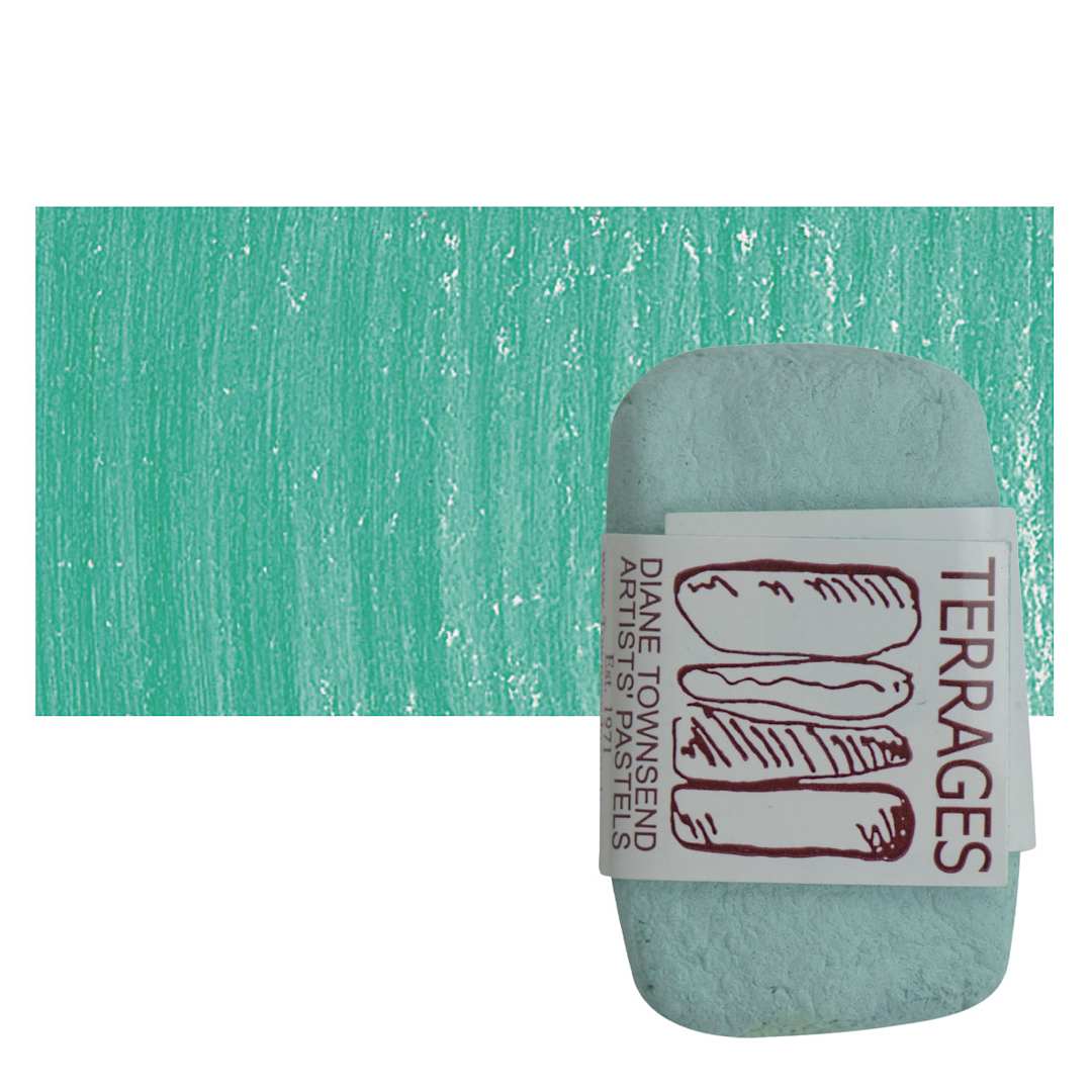 Open in modal - Townsend Terrages Pastel - Phthalo Green 145 pastel and swatch