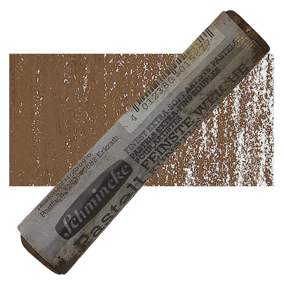 Open in modal - Schmincke Soft Pastel - Burnt Umber B pastel and swatch