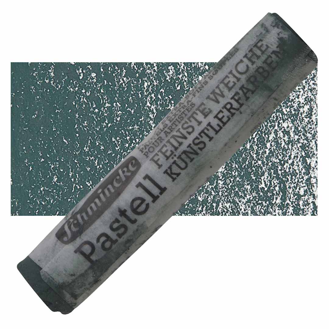 Open in modal - Schmincke Soft Pastel - Cold Green Deep B pastel and swatch